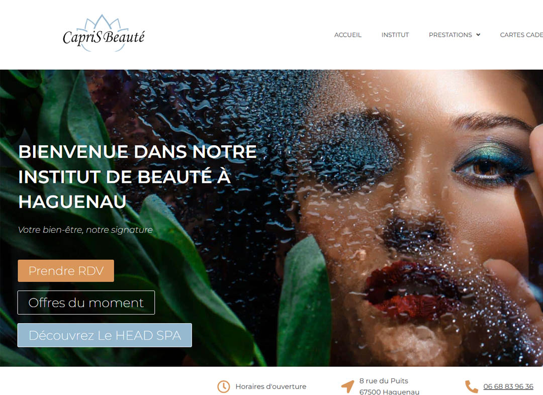 Création site Caprice beauté