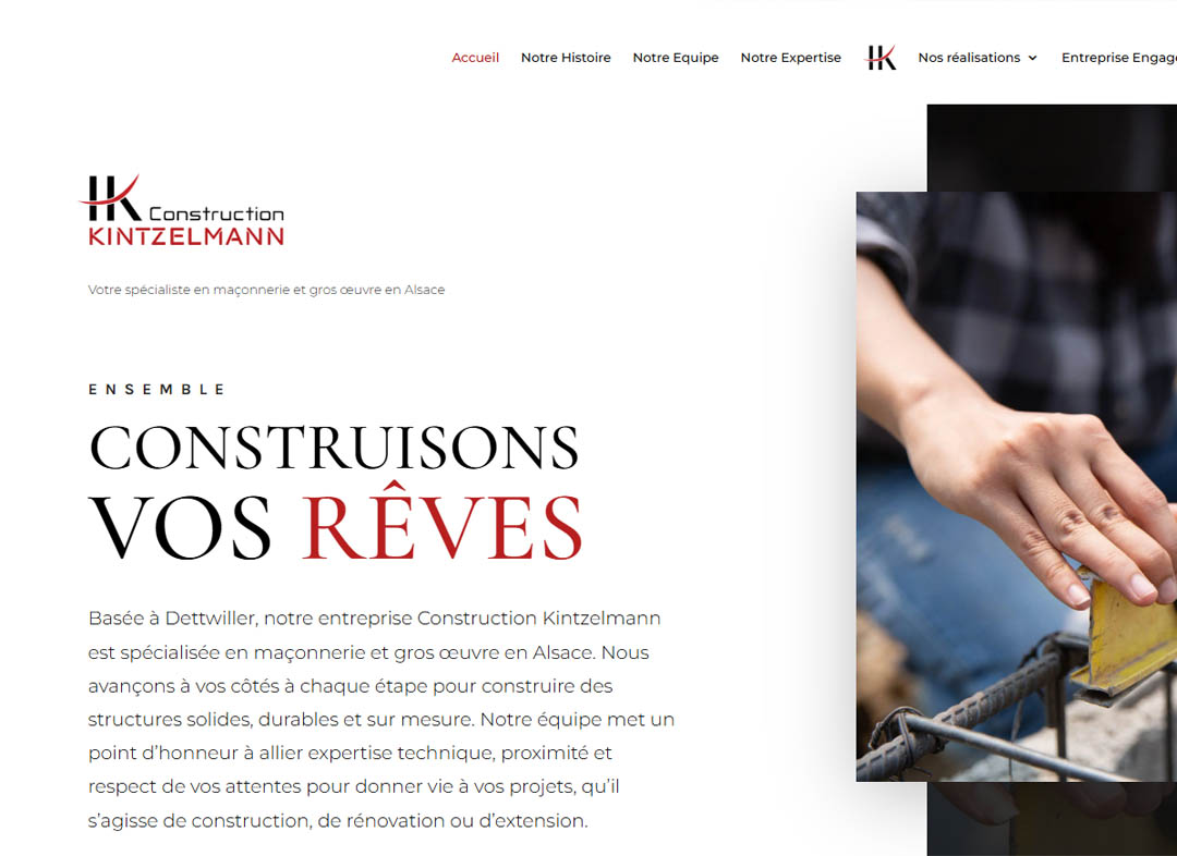 Création site entreprise Construction Kintzelmann